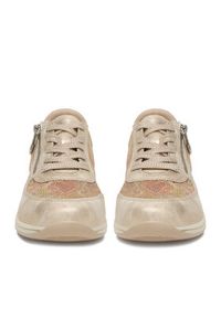 Rieker Sneakersy N1112-91 Złoty. Kolor: złoty. Materiał: materiał #6