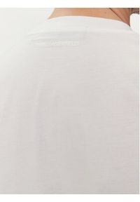 Karl Lagerfeld - KARL LAGERFELD T-Shirt 755424 542241 Biały Regular Fit. Typ kołnierza: dekolt w karo. Kolor: biały. Materiał: bawełna #2