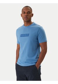 Napapijri T-Shirt S-Box Logo NP0A4IFL Niebieski Regular Fit. Kolor: niebieski. Materiał: bawełna #1