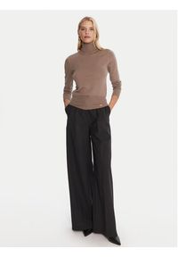 Luisa Spagnoli Golf Manos 100106 Czarny Slim Fit. Typ kołnierza: golf. Kolor: czarny. Materiał: wełna