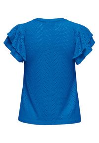 JDY Bluzka Carla 15351452 Niebieski Regular Fit. Kolor: niebieski. Materiał: syntetyk #7