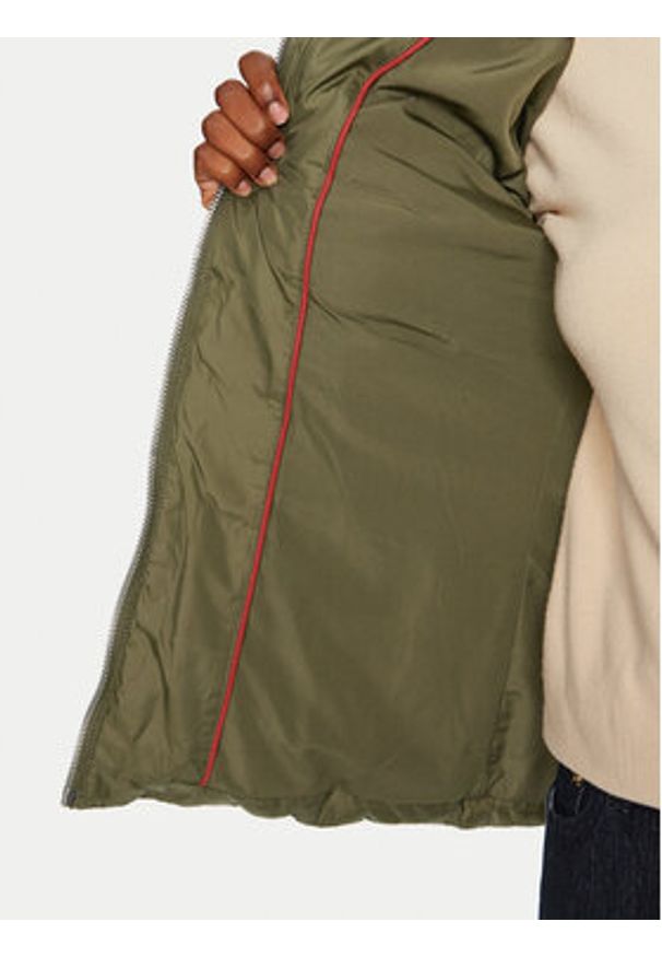 TOMMY HILFIGER - Tommy Hilfiger Kurtka puchowa DW0DW18312 Zielony Slim Fit. Kolor: zielony. Materiał: syntetyk