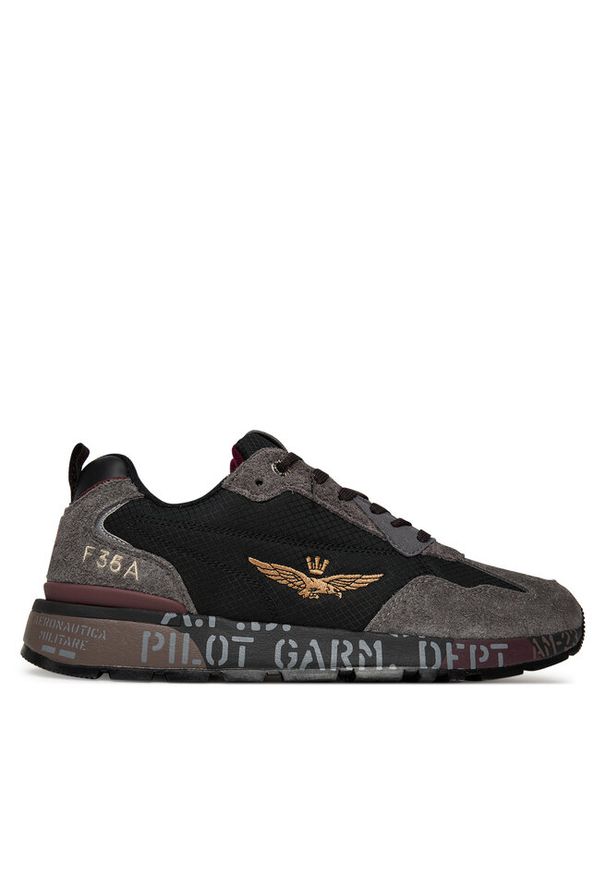 Sneakersy Aeronautica Militare. Kolor: czarny
