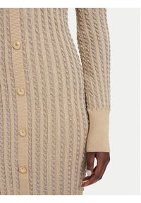Guess Sukienka dzianinowa W5RK09 Z3KT0 Beżowy Bodycon Fit. Kolor: beżowy. Materiał: wiskoza. Typ sukienki: bodycon #3