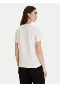 Karl Lagerfeld - KARL LAGERFELD T-Shirt A1W17126 Écru Regular Fit. Typ kołnierza: dekolt w karo. Materiał: bawełna #2