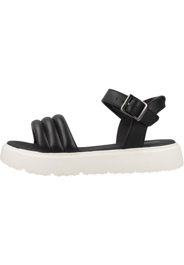 Geox - Sandały GEOX J SANDAL KODETTE GIR Czarny. Kolor: czarny. Materiał: skóra. Sport: turystyka piesza