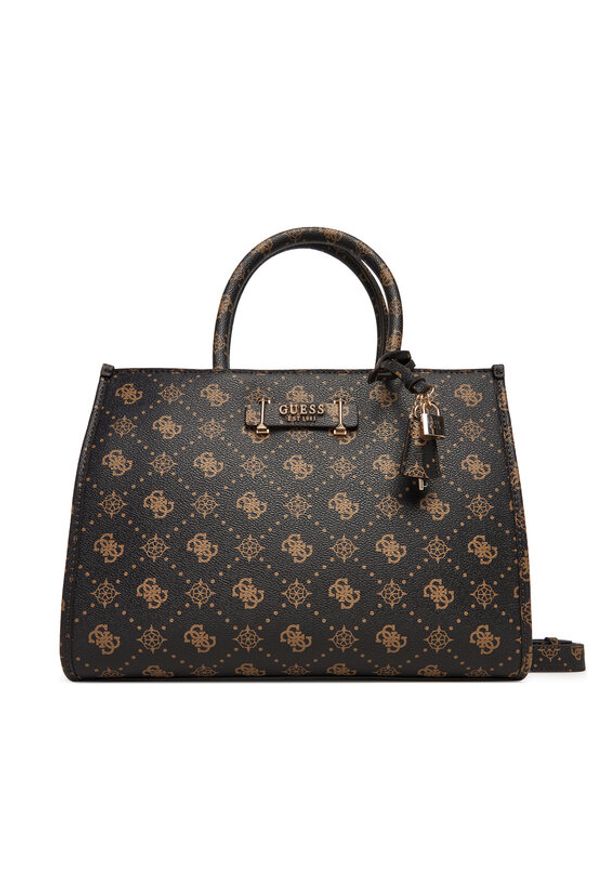 Guess Torebka Silia HWGP98 90220 Brązowy. Kolor: brązowy. Materiał: skórzane