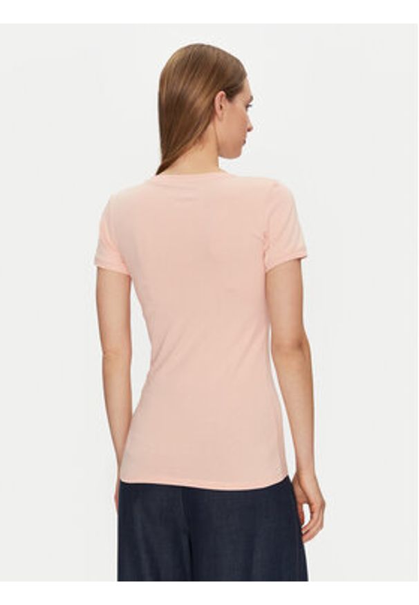 Guess T-Shirt W2YI45 J1314 Pomarańczowy Slim Fit. Kolor: pomarańczowy. Materiał: bawełna