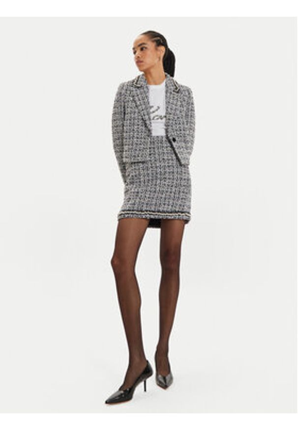Karl Lagerfeld - KARL LAGERFELD Spódnica mini 246W1200 Kolorowy Regular Fit. Materiał: bawełna. Wzór: kolorowy