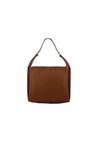 Barberini's - Shopper bag skórzany BARBERINI'S j. brązowy 915-12. Kolor: brązowy. Wzór: aplikacja. Materiał: skórzane. Styl: casual, klasyczny. Rodzaj torebki: na ramię #1