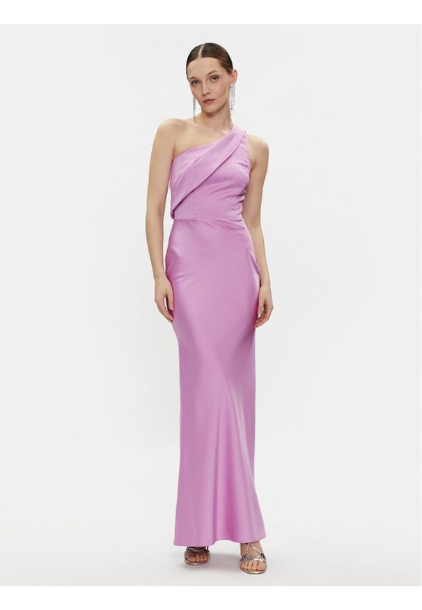 Rinascimento Sukienka wieczorowa CFC0117429003 Fioletowy Regular Fit. Kolor: fioletowy. Materiał: syntetyk. Styl: wizytowy