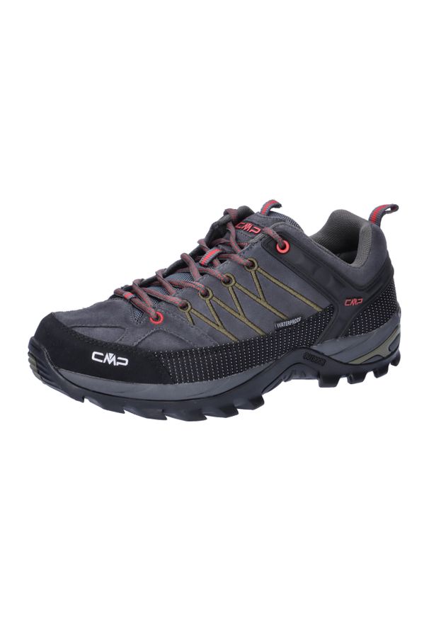 CMP - Rigel Low Trekking Shoes Wp. Zapięcie: sznurówki. Kolor: wielokolorowy, szary, czarny. Materiał: guma, skóra, materiał, syntetyk. Szerokość cholewki: normalna. Sport: turystyka piesza