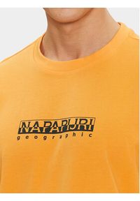 Napapijri T-Shirt NP0A4H8S Żółty Regular Fit. Kolor: żółty. Materiał: bawełna