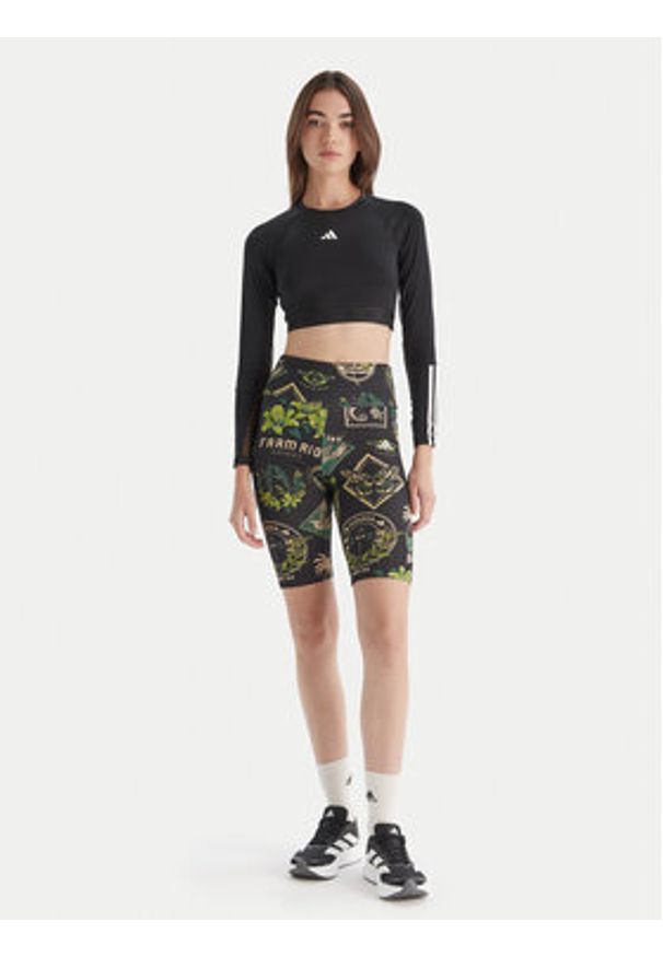 Adidas - adidas Kolarki Farm Bike JM8346 Czarny Slim Fit. Kolor: czarny. Materiał: bawełna