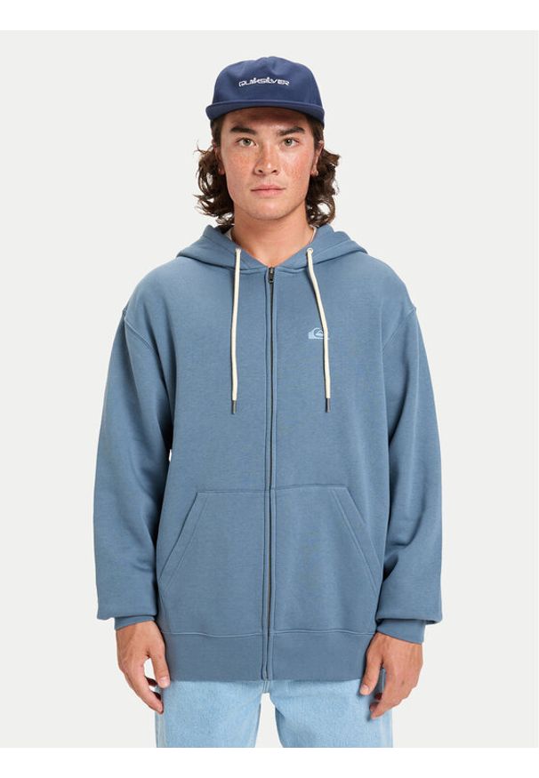 Quiksilver Bluza Salt Water Zip EQYFT05160 Niebieski Comfort Fit. Kolor: niebieski. Materiał: bawełna
