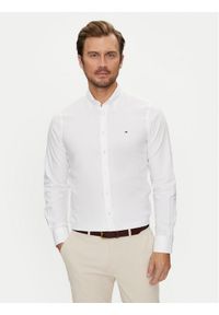 TOMMY HILFIGER - Tommy Hilfiger Koszula MW0MW36369 Biały Slim Fit. Kolor: biały. Materiał: bawełna