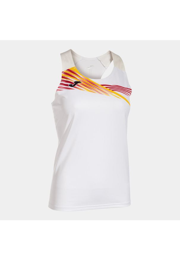 Koszulka Kobieta Joma Elite X biały. Kolor: biały. Długość rękawa: bez rękawów