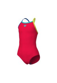 Kostium kąpielowy dla dziewczynki 1-częściowy Arena Light drop solid. Kolor: czerwony #1