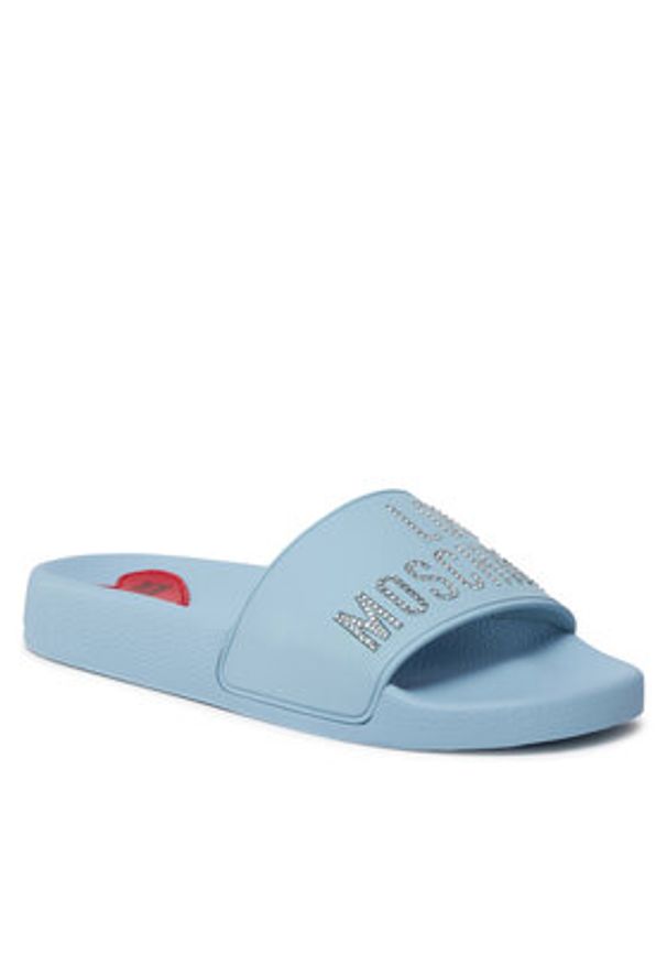 Love Moschino - LOVE MOSCHINO Klapki JA28122G1II13712 Błękitny. Kolor: niebieski. Materiał: syntetyk