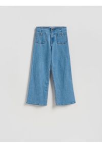 Reserved - Jeansy culotte - niebieski. Kolor: niebieski