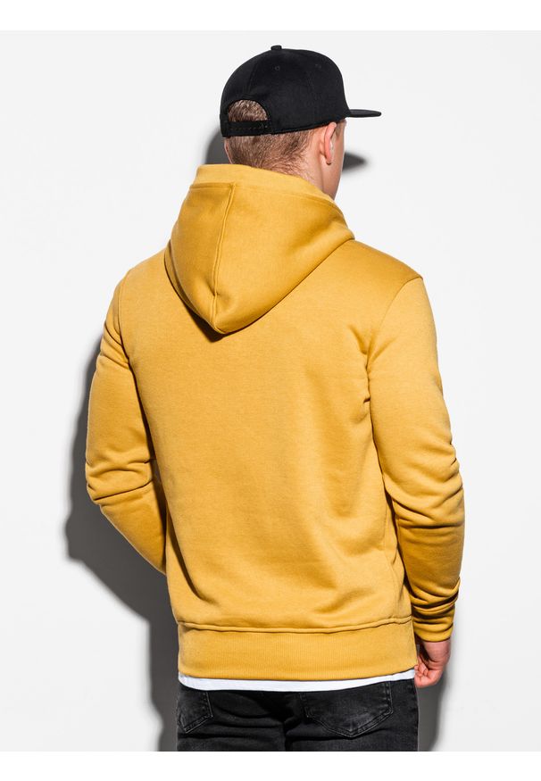 Żółta bluza Ombre Clothing z kapturem
