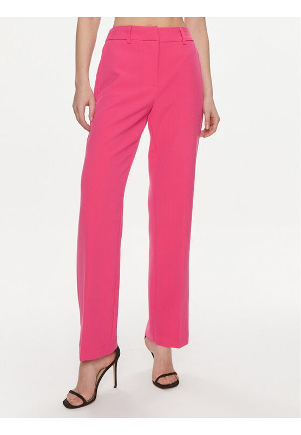 YAS Spodnie materiałowe Likka 26030744 Różowy Regular Fit. Kolor: różowy. Materiał: syntetyk