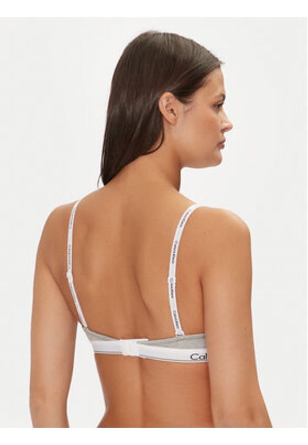 Calvin Klein Underwear Biustonosz z fiszbiną 000QF7936E Szary. Kolor: szary. Materiał: bawełna