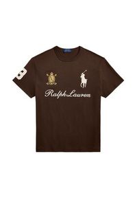 Polo Ralph Lauren T-Shirt 710B20010002 Brązowy Regular Fit. Typ kołnierza: polo. Kolor: brązowy. Materiał: bawełna #3