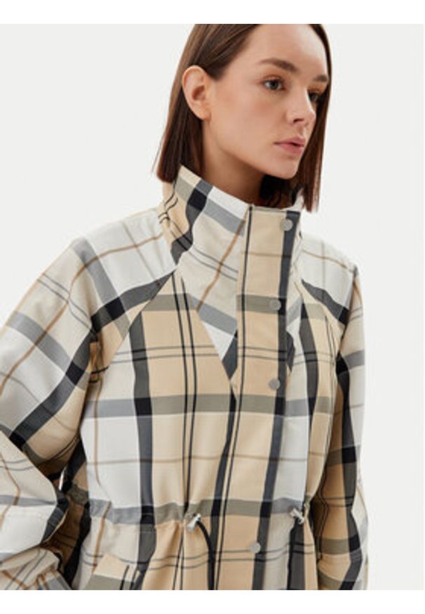 Barbour Kurtka przeciwdeszczowa Suri Checked LSP0224BE12 Beżowy Regular Fit. Kolor: beżowy. Materiał: syntetyk