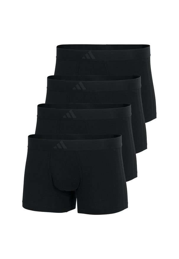 Adidas - Bokserki Active Flex Cotton 3 Stripes 4 pak. Kolor: czarny. Materiał: bawełna, elastan