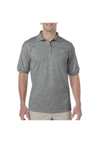 GILDAN - Koszulka Polo Dla Dorosłych Unisex Dryblend Jersey. Typ kołnierza: polo. Kolor: szary. Materiał: jersey