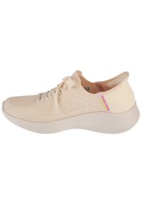 skechers - Buty sportowe Sneakersy damskie, Slip-Ins: Ultra Flex 3.0 - Elevated Motion. Kolor: beżowy. Sport: turystyka piesza