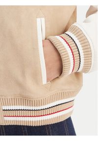 Tommy Jeans Kurtka skórzana Suede Varsity DW0DW22769 Beżowy Regular Fit. Kolor: beżowy. Materiał: skóra #5