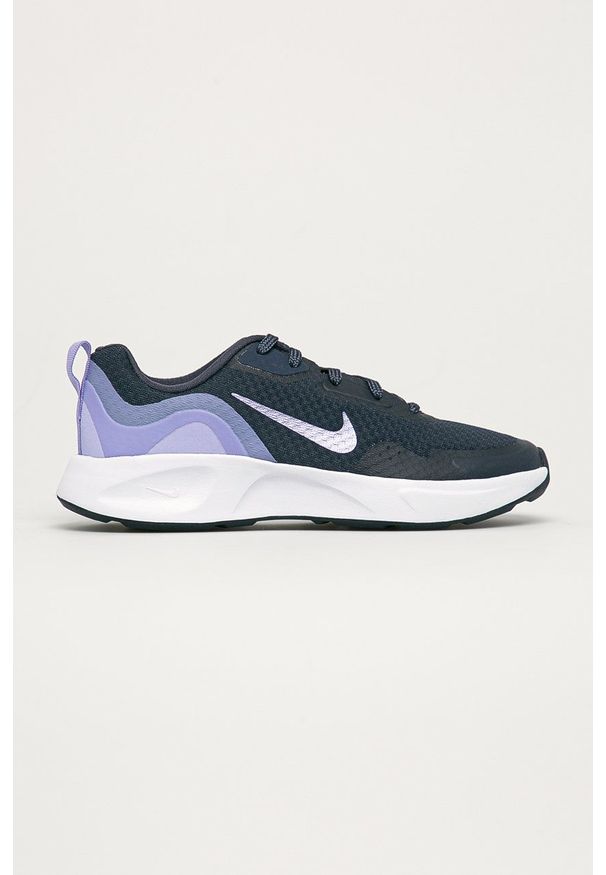 Nike Kids buty dziecięce kolor granatowy. Nosek buta: okrągły. Zapięcie: sznurówki. Kolor: niebieski. Materiał: guma