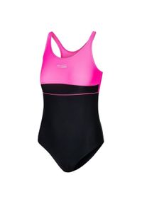 Aqua Speed - Strój jednoczęściowy pływacki dla dzieci EMILY. Kolor: czarny, wielokolorowy, różowy
