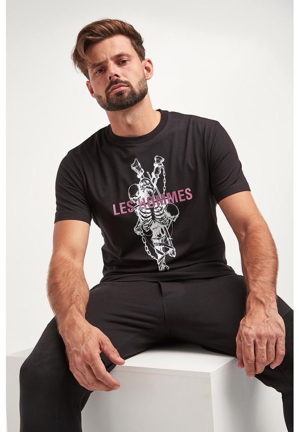 Les Hommes - T-shirt męski z logo LES HOMMES