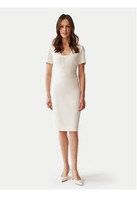 Tatuum Sukienka koktajlowa Borki T2406.208 Biały Slim Fit. Kolor: biały. Materiał: syntetyk, wiskoza. Styl: wizytowy #3
