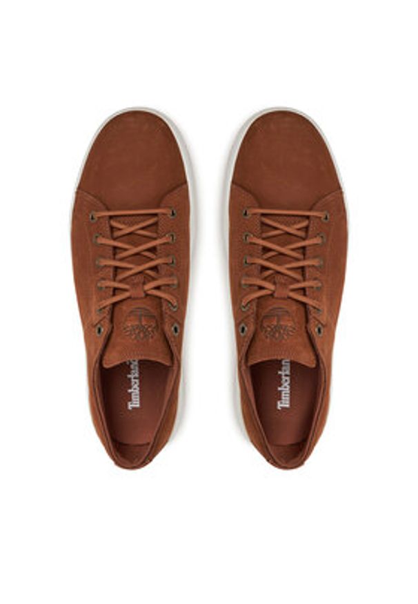 Timberland Sneakersy Maple Grove Low Lace TB0A6A2DEM71 Brązowy. Kolor: brązowy. Materiał: nubuk, skóra