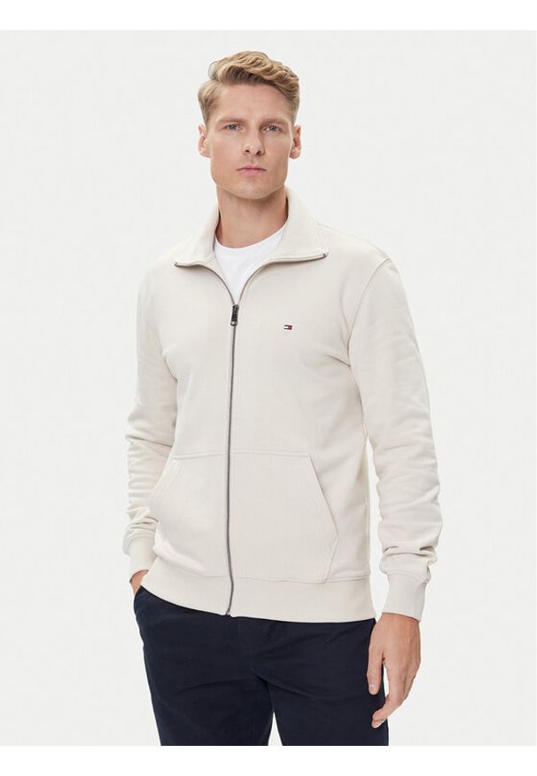 TOMMY HILFIGER - Tommy Hilfiger Bluza Essential MW0MW38084 Beżowy Regular Fit. Kolor: beżowy. Materiał: bawełna