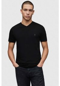 AllSaints – T-shirt TONIC V-NECK MD001M. Okazja: na co dzień. Kolor: czarny. Wzór: aplikacja. Styl: casual