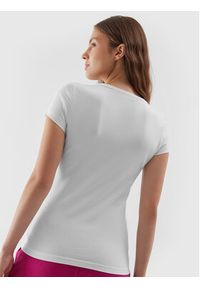 4f - 4F T-Shirt 4FAW23TTSHF0907 Biały Slim Fit. Kolor: biały. Materiał: bawełna #5