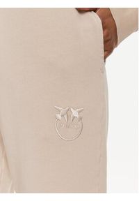 Pinko Spodnie dresowe Carico 100371 A1N7 Beżowy Regular Fit. Kolor: beżowy. Materiał: bawełna #4