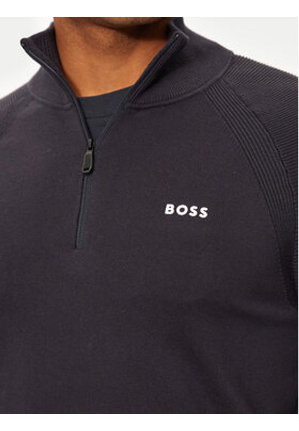 BOSS - Boss Sweter Perform-X_QZ 50498525 Granatowy Regular Fit. Kolor: niebieski. Materiał: bawełna, syntetyk