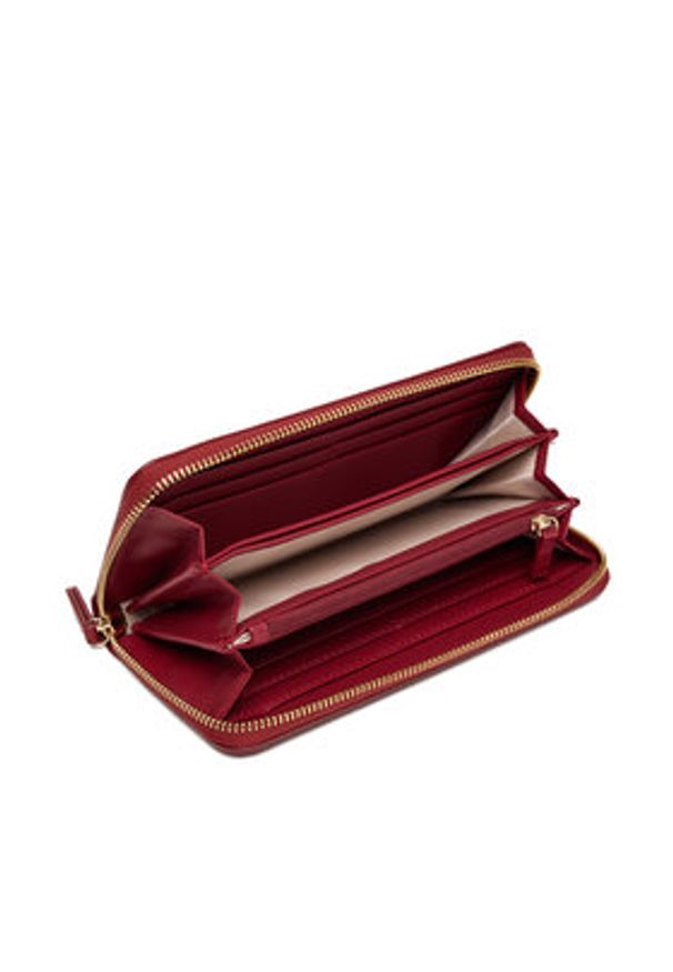 TwinSet - TWINSET Portfel damski 252TD8392 Czerwony. Kolor: czerwony. Materiał: skóra