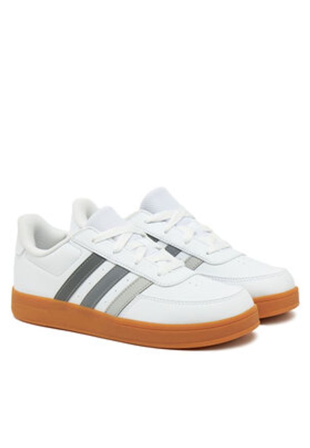 Adidas - adidas Sneakersy Breaknet Lifestyle Court IH8878 Biały. Kolor: biały. Materiał: skóra