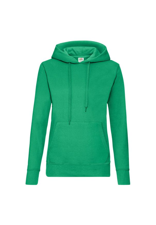 FRUIT OF THE LOOM - Bluza Damska Z Kapturem. Typ kołnierza: kaptur. Kolor: zielony