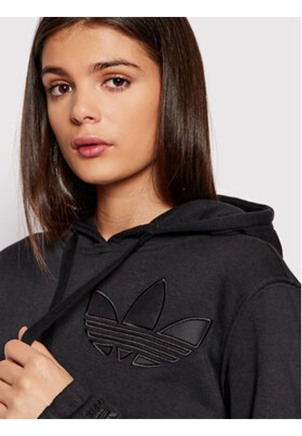 Adidas - adidas Bluza HE4732 Czarny Relaxed Fit. Kolor: czarny. Materiał: bawełna, syntetyk