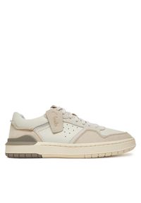 Clarks Sneakersy Courtlite2 Lo 26181290 Écru. Materiał: skóra, zamsz