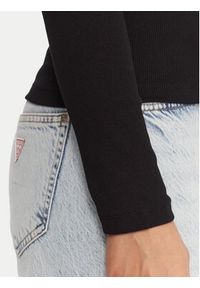 Guess Jeans Bluzka W5BP01 KA0H1 Czarny Slim Fit. Kolor: czarny. Materiał: bawełna #4