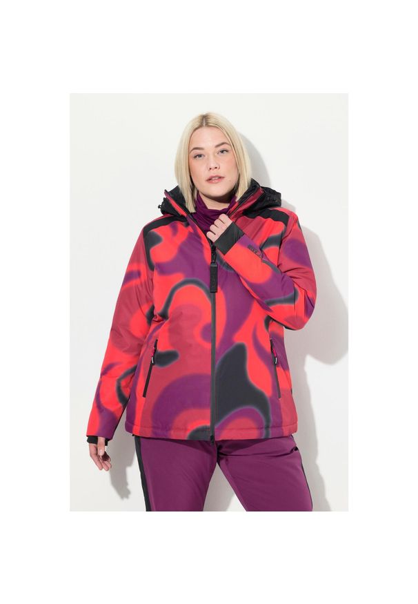 ULLA POPKEN - Damskie Kurtka sportowa HYPRAR wodoodporna osłona przeciwśnieżna kaptur. Kolekcja: plus size. Kolor: różowy. Materiał: poliester, materiał. Sezon: zima. Sport: narciarstwo